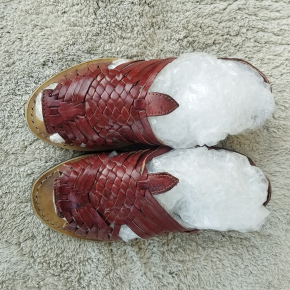 Child HUARACHE SANDALS (Big Kid 2) Authentic Handmade MEXICAN Leather W/Rubber - Picture 7 of 8